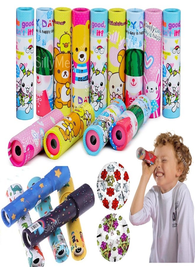 SILLYME 24pcs Kaleidoscope - Return Gifts for Kids' Birthday Parties - Age 6-10 - Educational Toy with Animal & Nature Themes,Multicolour - Image 1
